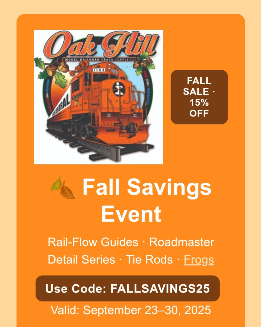 Fall 15% Off Sale Items
