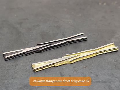HO #6 Solid Manganese Steel Frog