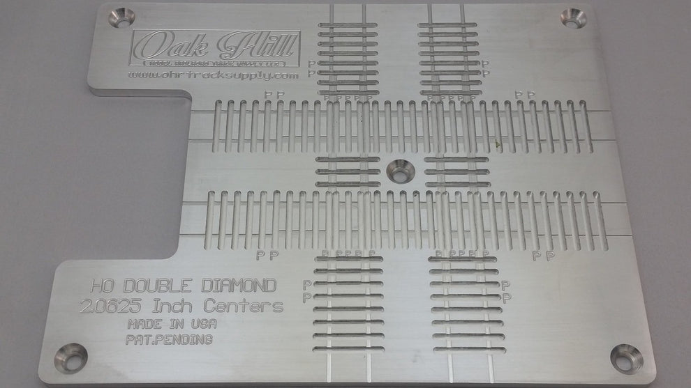 HO Double Track Quad 90 Degree Crossing Code 70/83 Turnout Template