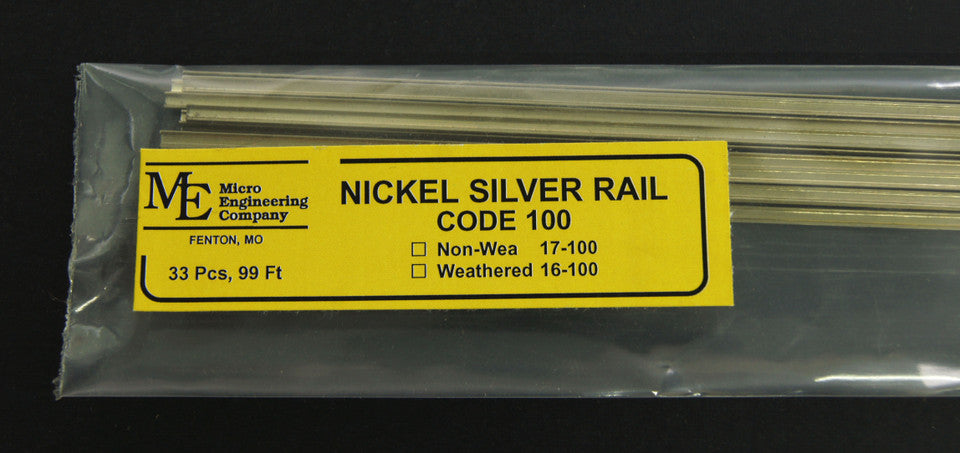 Micro Engineering Nickel Silver Rail – Code 100