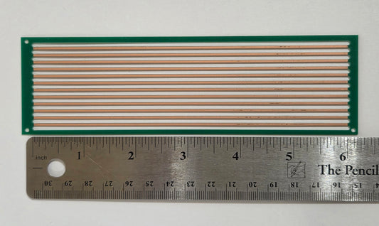 N Scale PC Board Tie Strips – 12 Six-Inch Sections