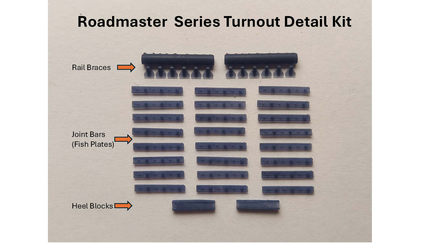 HO Scale Roadmaster Series Turnout Detail Kit