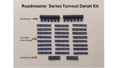 HO Scale Roadmaster Series Turnout Detail Kit